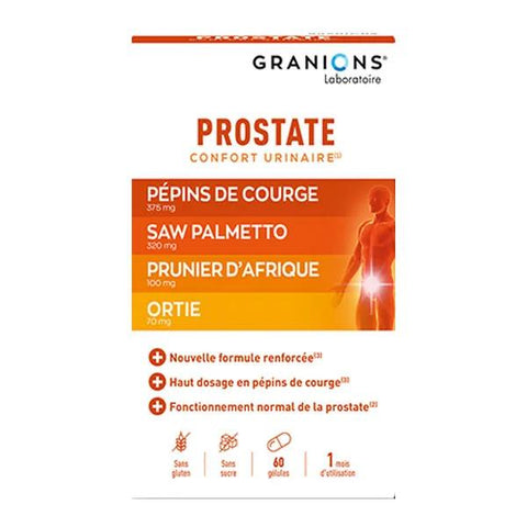 Granions Prostate - Pumpkin Seed, Nettle, African Plum - 60 Capsules