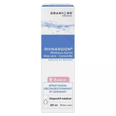 Granions Rhinargion Decongestant Soothing Nasal Spray +6m 20ml