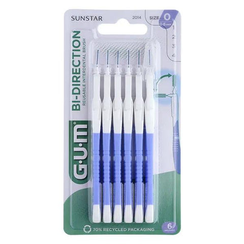 Gum Bi-Direction Interdental Brush 90° 0.9mm 6 units