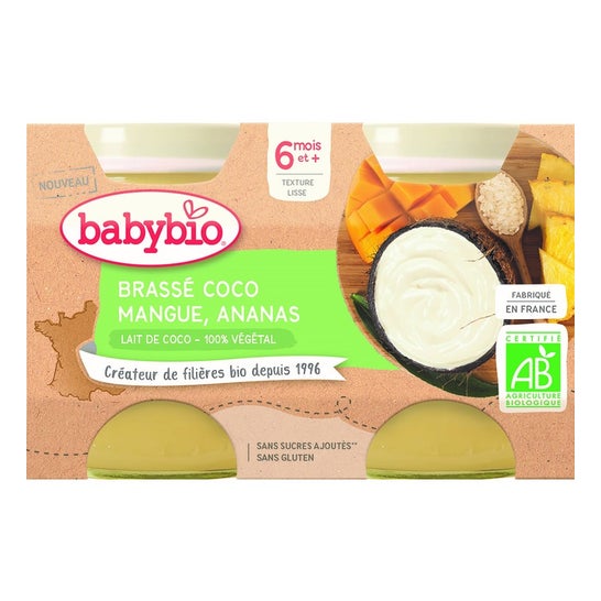 BabyBio Brasse Coco Mangue Ananas (2 x 130 g)