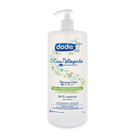 Dodie Bébé Eau Nettoyante 3 en 1 Siège, Visage & Corps 1L