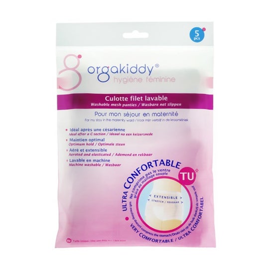 Orgakiddy Culotte Filet Lavable Taille Unique (5 unités)