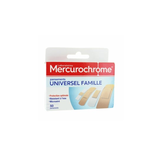 Mercurochrome Pansements Universel Famille 50 unités