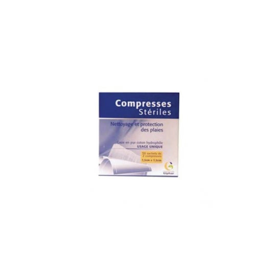 Giphar Compresses stériles 10x10 cm (50 pièces)