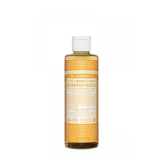 Dr Bronners savon liquide agrumes/orange (240 ml)