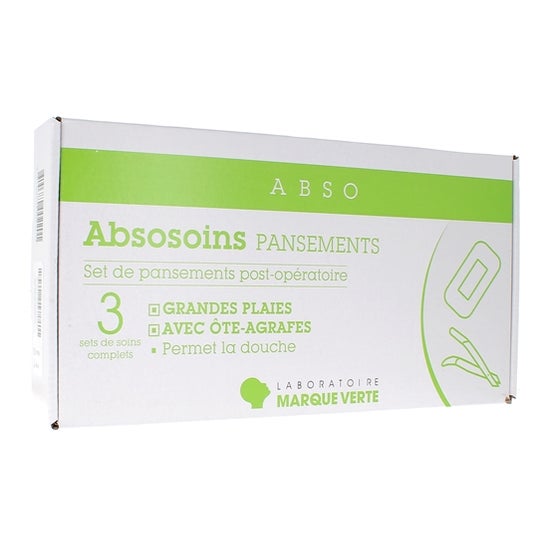 Abso Absosoin Set Pansement Post-Opératoire Grandes Plaies (3 unités)