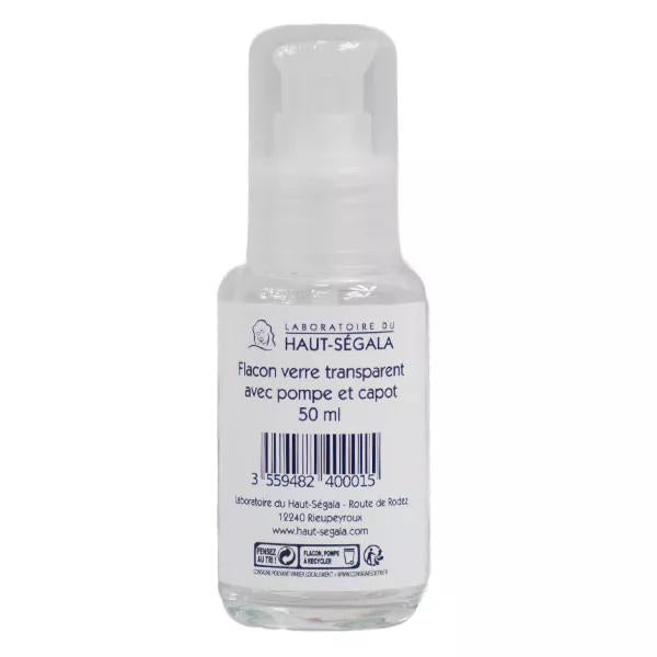 Haut-Ségala Do It Yourself Flacon Verre Transparent avec Pompe et Capot 50ml