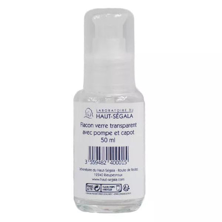 Haut-Ségala Do It Yourself Flacon en verre transparent avec pompe et capot (50 ml)
