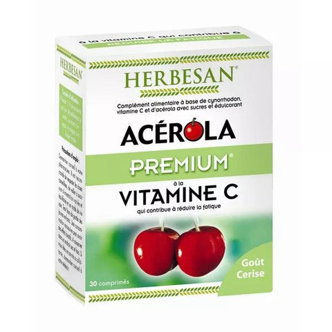 Herbesan Acerola Premium Vitamin C 500 30 chewable tablets