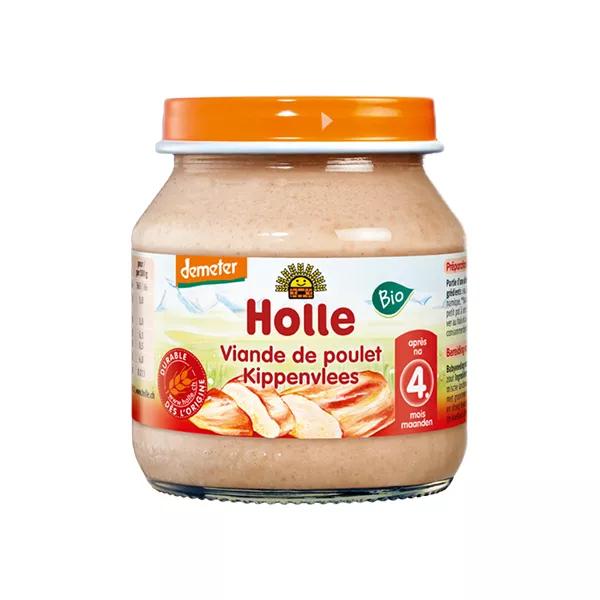 Holle Petit Pot Viande de Poulet Bio +4m (125g)