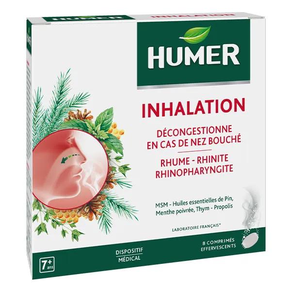 Humer Inhalation rhume et nez bouché dès 7 ans 8 comprimés effervescents