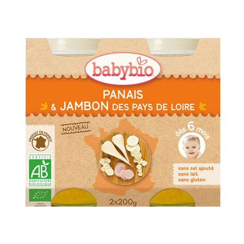 Babybio Menu du Jours dès 6 mois pot Panais Jambon (2x200 g)