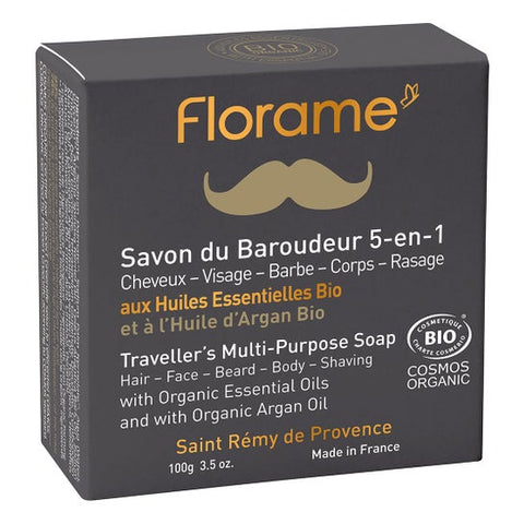 Florame Men 5-in-1 Adventurer Soap Organic 100g