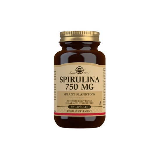 Solgar Spiruline végétarienne (80 gélules, 750 mg)