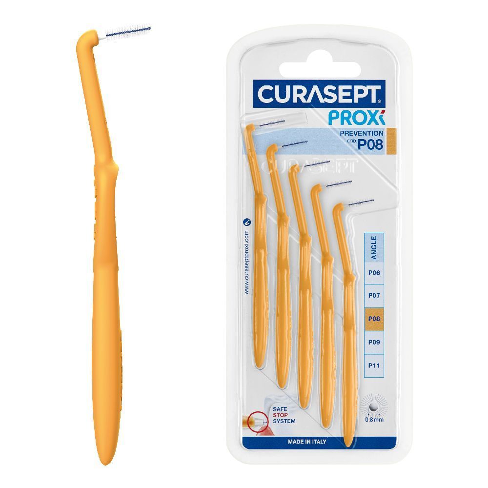 Curasept Proxi Winkel P08 Arantio Chiaro/Tangerine (5 pièces)