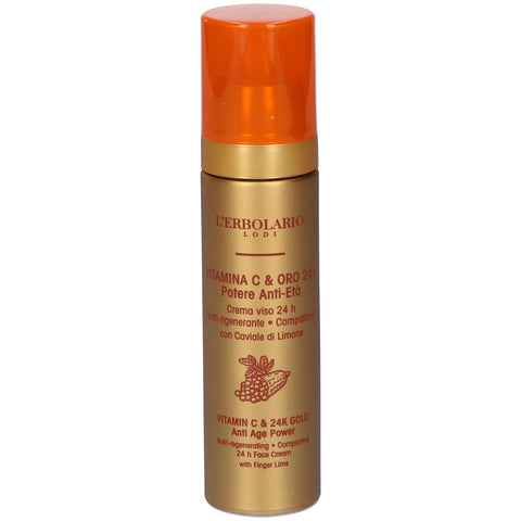 L'Erbolario VITAMIN C & 24K GOLD Anti-Aging 24h crème visage (50 ml)