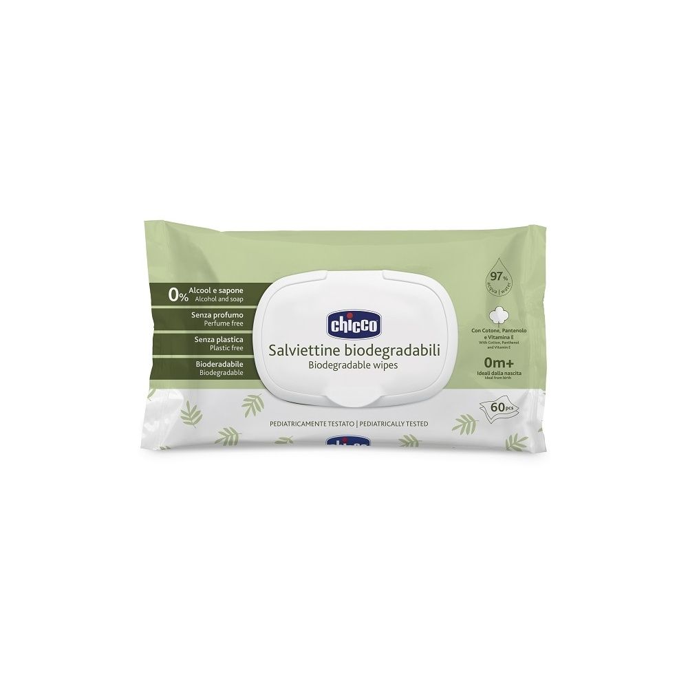 Chicco lingettes nettoyantes biodégradables (60 pièces)