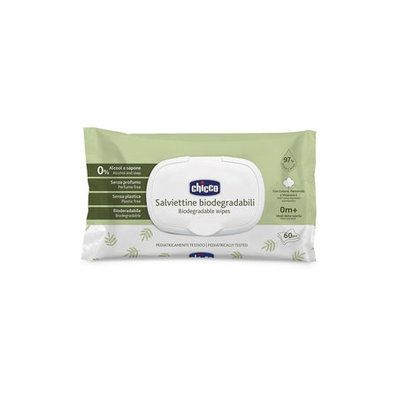 Chicco lingettes nettoyantes biodégradables (60 pièces)