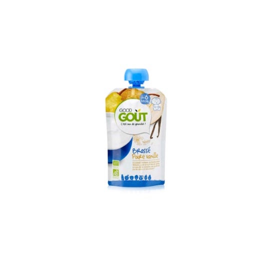 Good Goût gourde dès 6 mois bio brassé poire vanille (90 g)