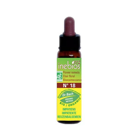 Inebios Fleur de Bach n°18 Impatiens - Impatiente Bio 10ml