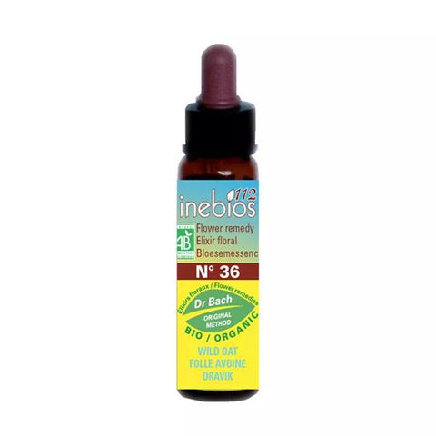 Inebios Fleur de Bach n°36 Wild Oat - Folle Avoine Bio 10ml