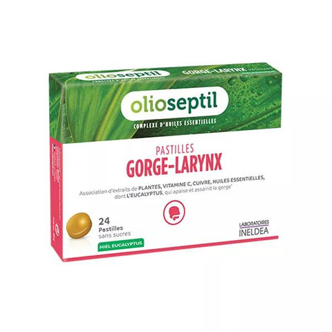 Ineldea Olioseptil Throat-Larynx Lozenges Honey Plants 24 lozenges