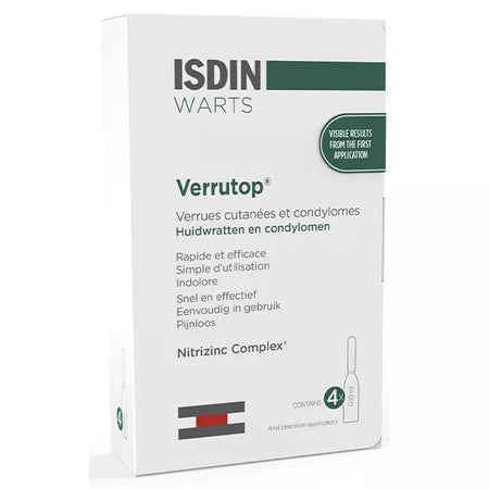Isdin Warts Verrutop Traitement Topique 4 ampoules