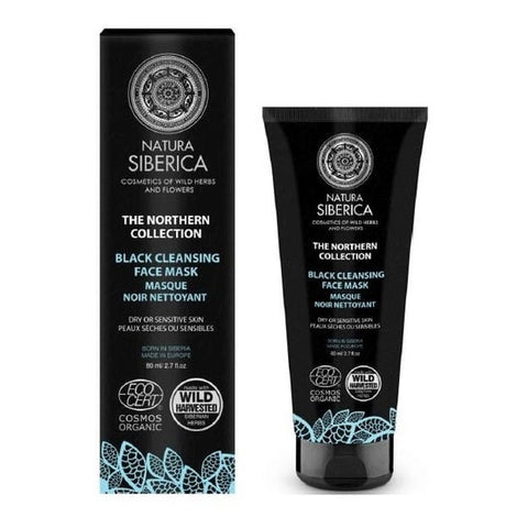 Natura Siberica Masque facial noir nettoyant, éclat de la peau 80 ml
