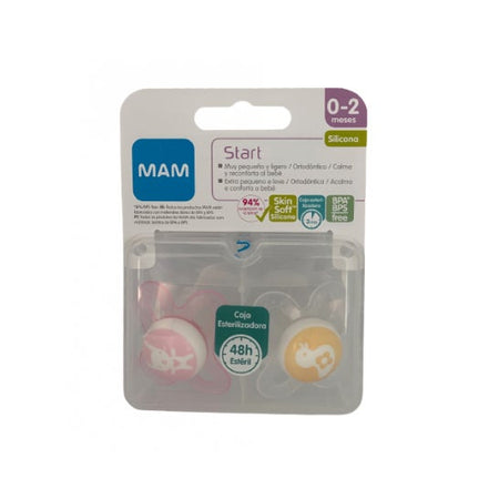 MAM Start tétine en silicone 0-2 mois (2 pièces)