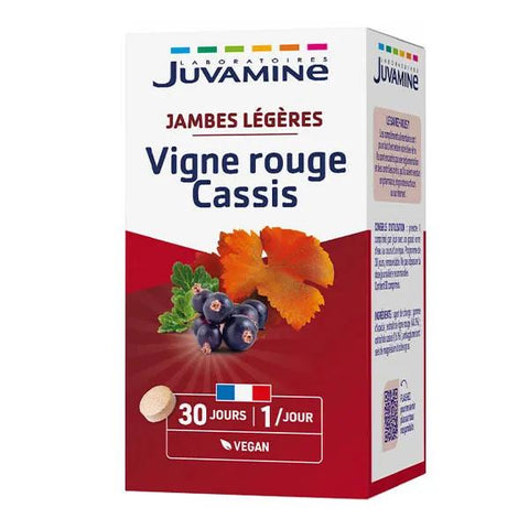 Juvamine Jambes Légères Vigne Rouge Cassis 30 comprimés