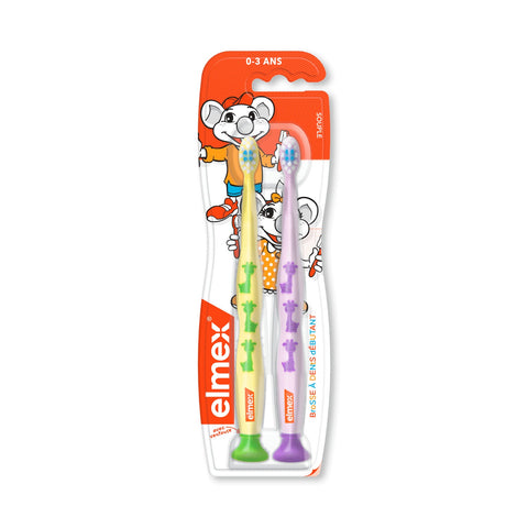 Elmex Brosse à Dents Débutant 0-3 Ans 2 pièces