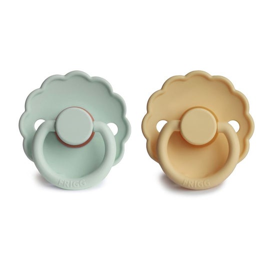 Frigg Sucette En Silicone 6-18M Sea Foam Daffodil Gray 2 Unités