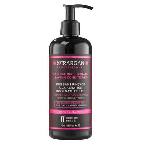 Kerargan Soin Réparateur Sans Rinçage à la Kératine Cheveux pour Abîmés 350 ml