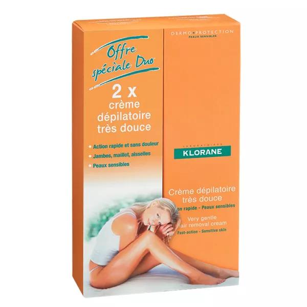 Klorane Amande Douce Crème Dépilatoire (lot de 2 x 150 ml)