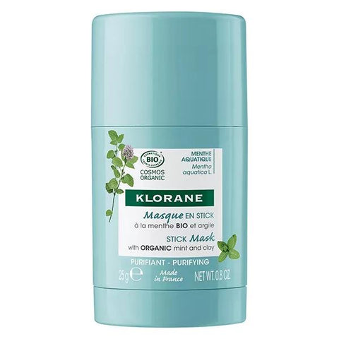 Klorane Menthe Aquatique masque purifiant en stick bio (25 g)