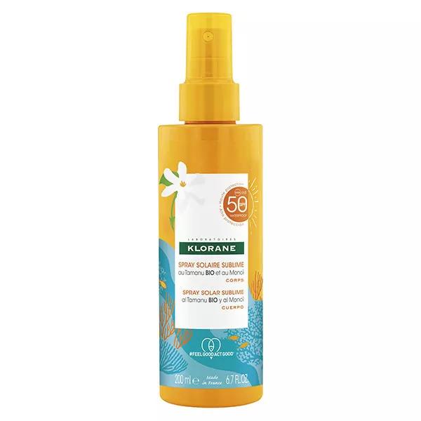 Klorane Monoï & Tamanu spray solaire sublime corps SPF50 (200 ml)