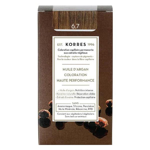 Korres Capillaire Coloration Permanente Blond Foncé Marron 6.7