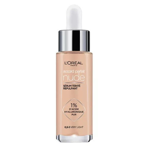 L'Oréal Paris Accord Parfait Nude Sérum Teinté Repulpant 0,5-2 Very Light 30 ml