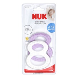 Nuk Set Teething Rings 3-12m 2 Units