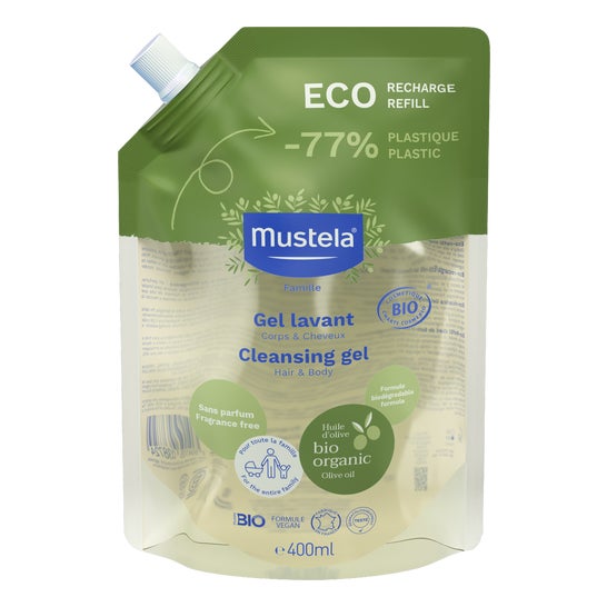 Mustela Gel Lavant Recharge Bio 400 ml
