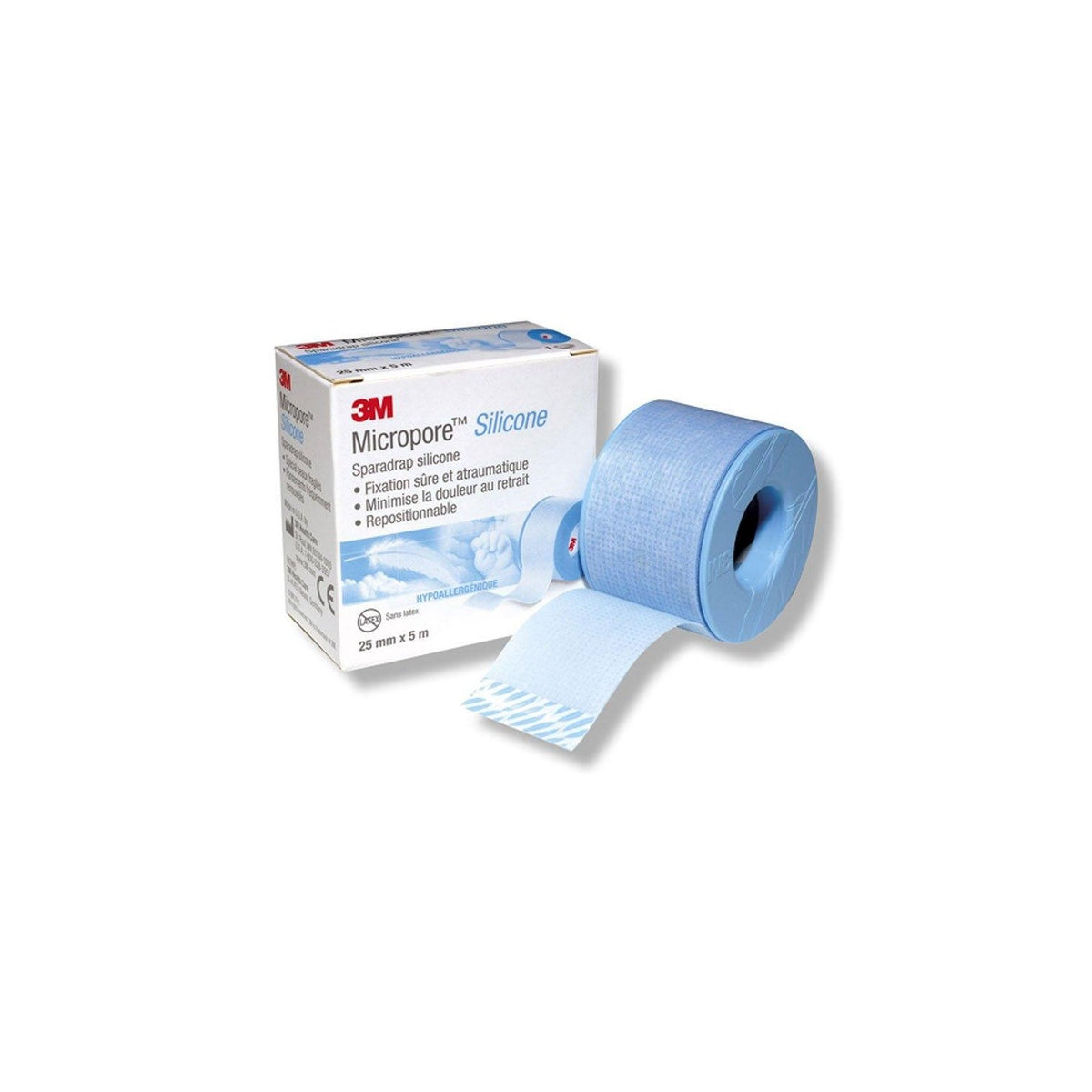 3M Micropore Sparadrap Silicone (2,5 cm x 5 m)