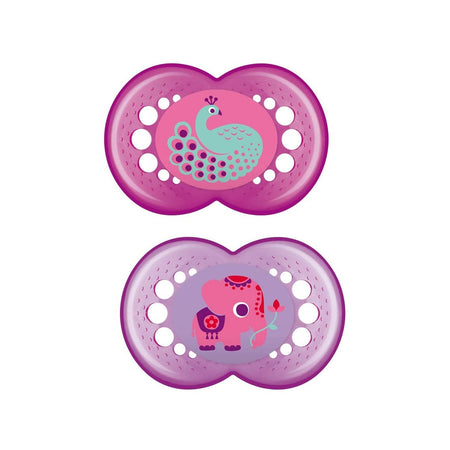 MAM Sucette Original silicone +6 mois rose (2 pièces)