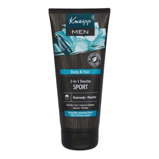 Kneipp Homme Shampooing Douche Sport Menthol Romarin 200 ml