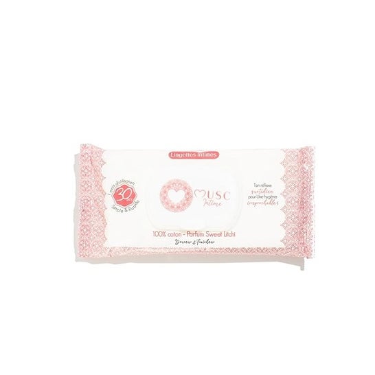Musc Intime lingettes intimes parfum Sweet Litchi (30 lingettes)