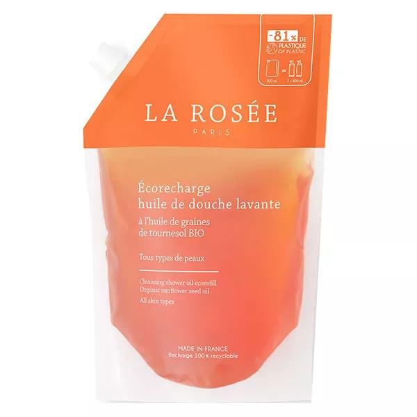 La Rosée Ecorecharge Huile de Douche Lavante à l'Huile de Graines de Tournesol Bio (800 ml)