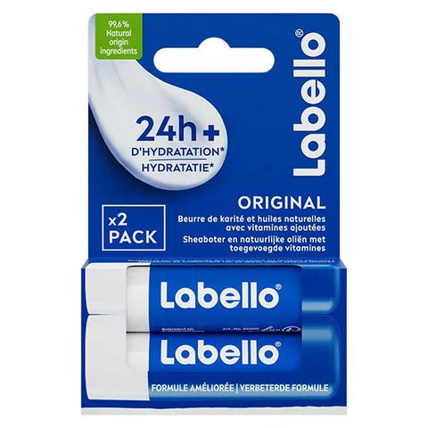 Labello Protect+ Moisturizing Lip Care Stick (Pack of 2 x 4.8 g)