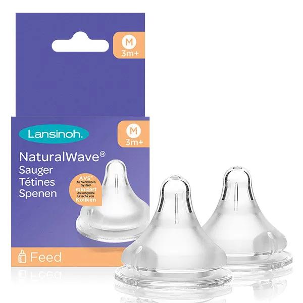 Lansinoh Momma NaturelWave Tétine Débit Moyen x2
