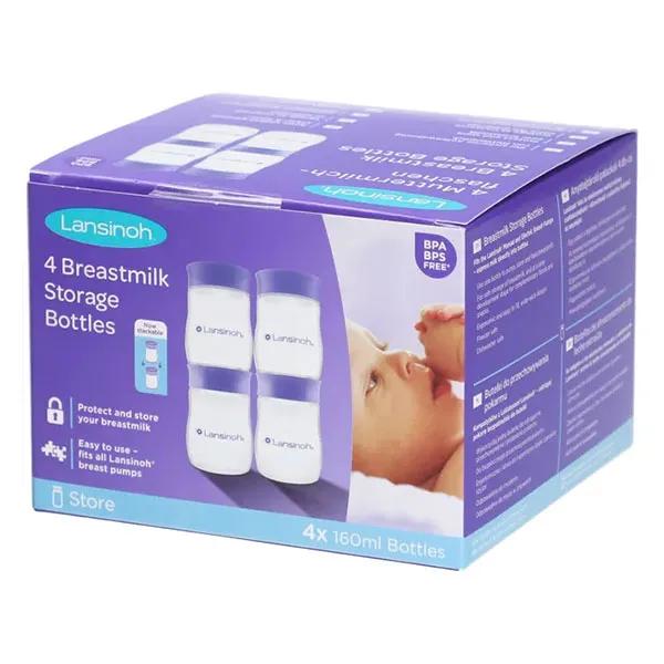 Lansinoh Pots de conservation de lait maternel 4x160ml
