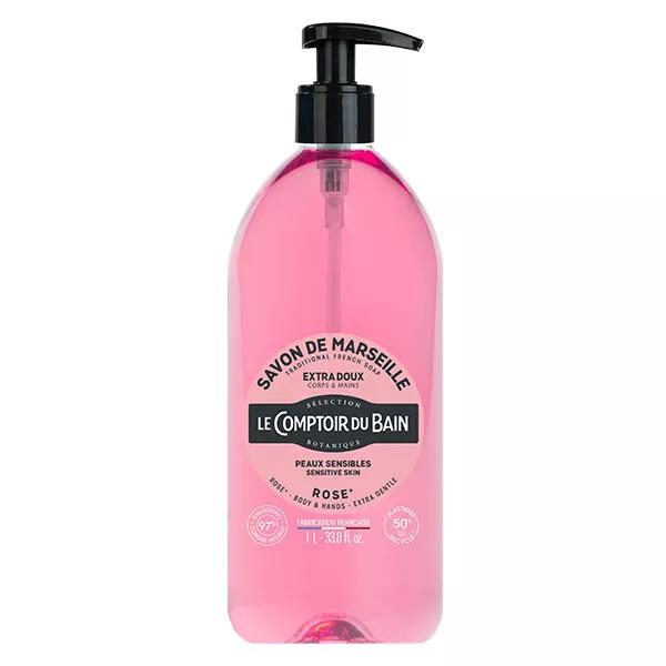 Le Comptoir du Bain Savon de Marseille Rose Extra Doux 1L