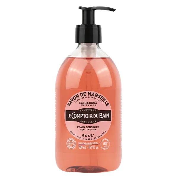 Le Comptoir du Bain Savon de Marseille Rose Extra Doux 500ml